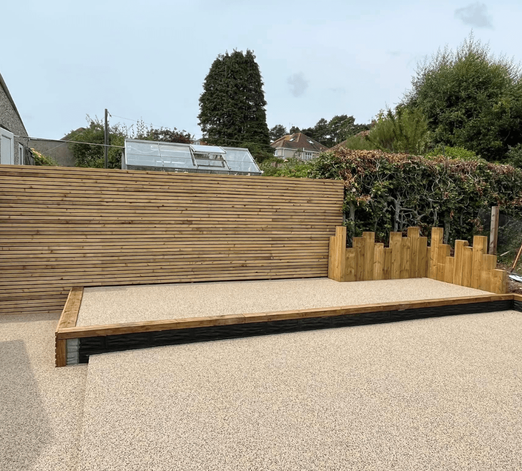 After photo of a fencing project in Swansea