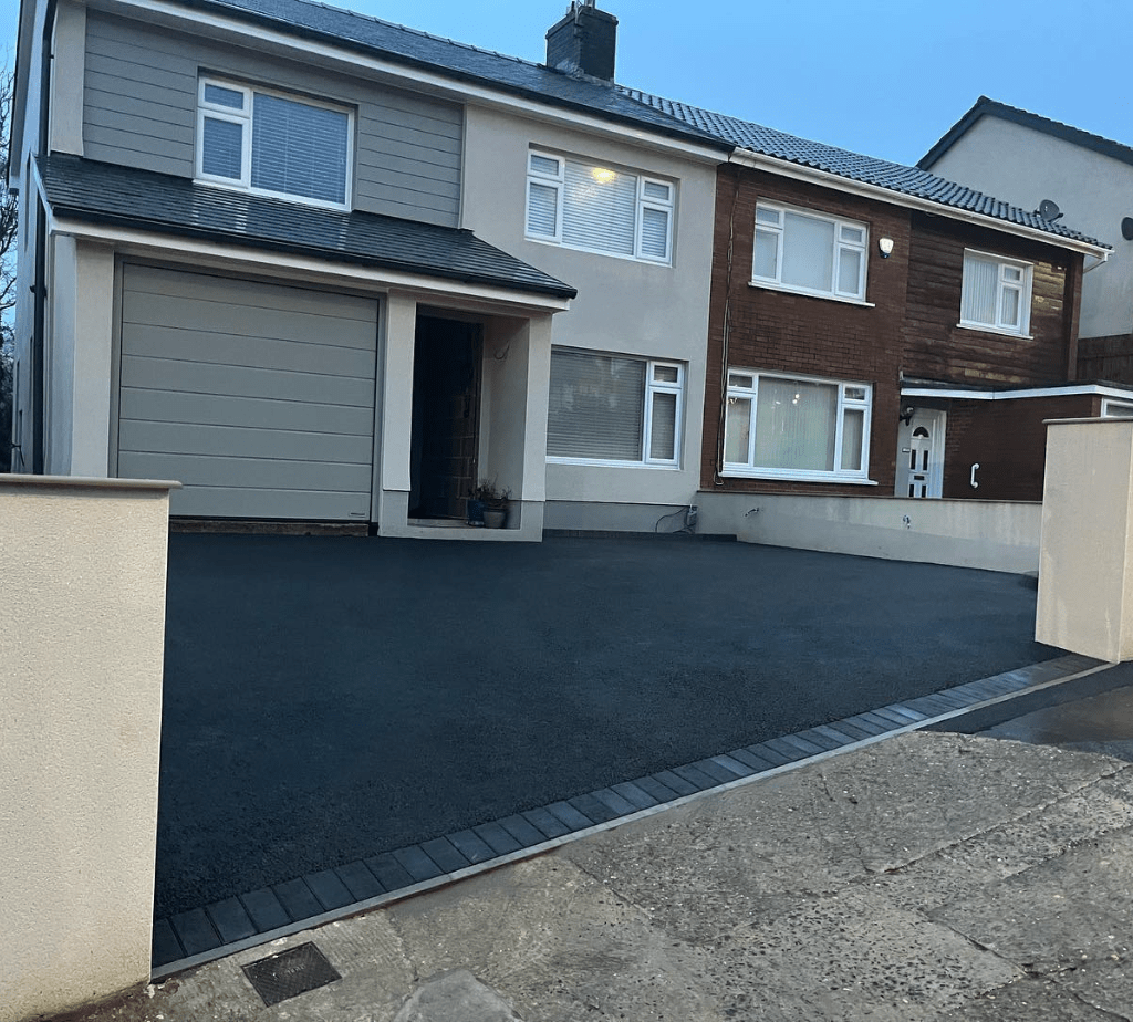 After photo of a tarmac drive