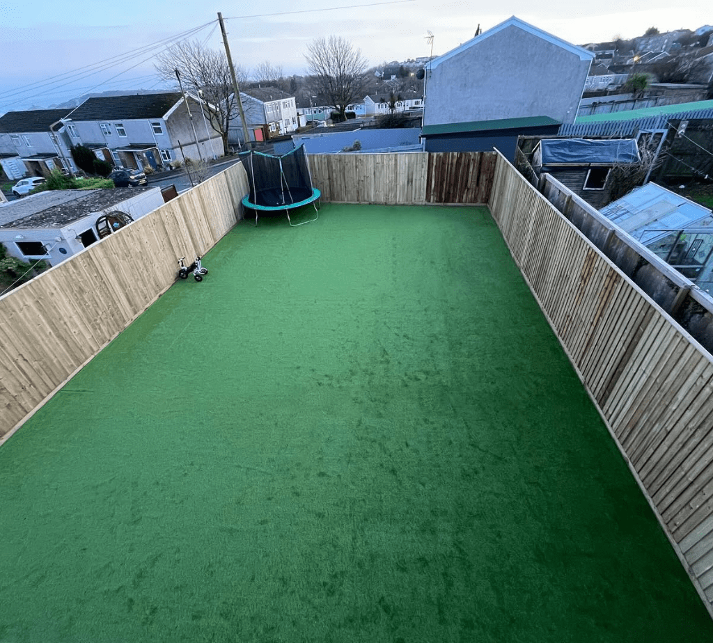 After photo of an astroturf project in Swansea
