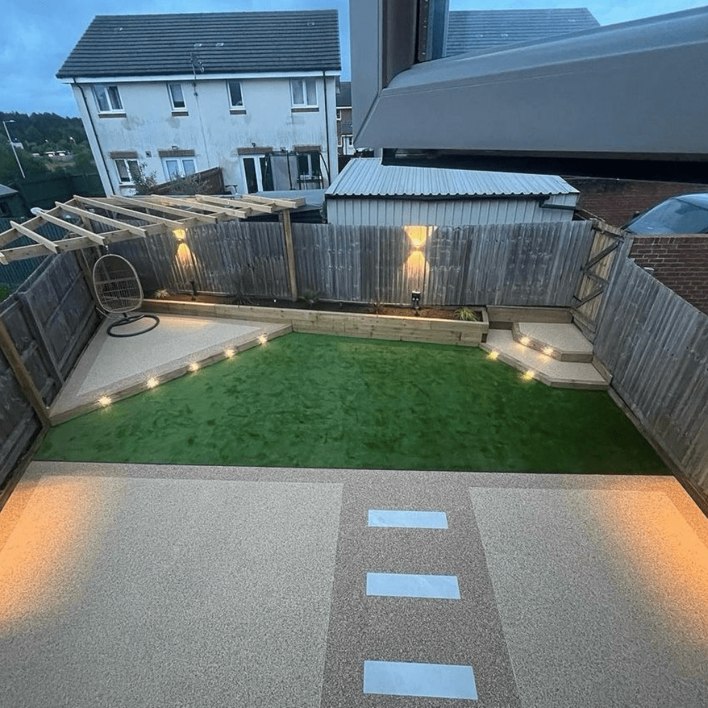 A full garden landscaping project