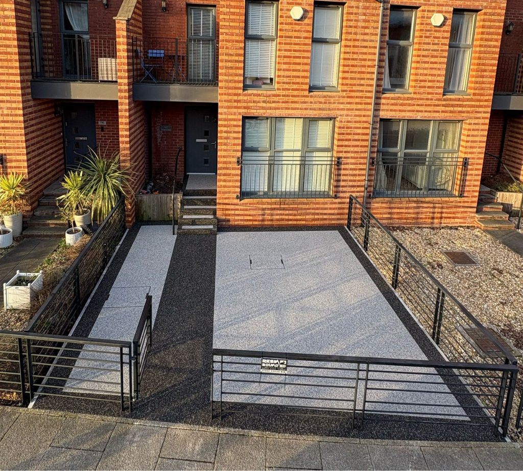An after photo of a resin path we installed in Swansea